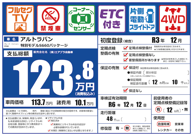 スタンプ付プライスボード